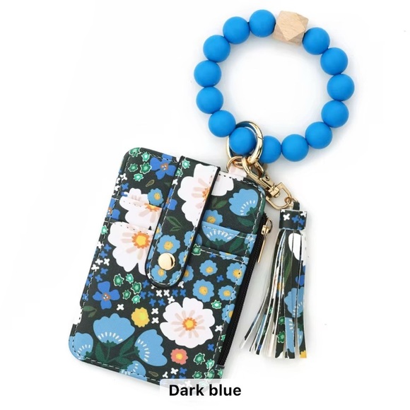 NWT Bogg compatible waterproof Wristlet Navy Floral OS - Picture 2 of 6